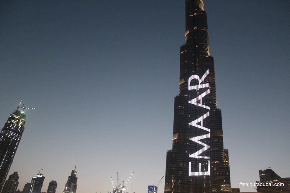 Burj Khalifa light show:  Spectacle de sons et de lumières