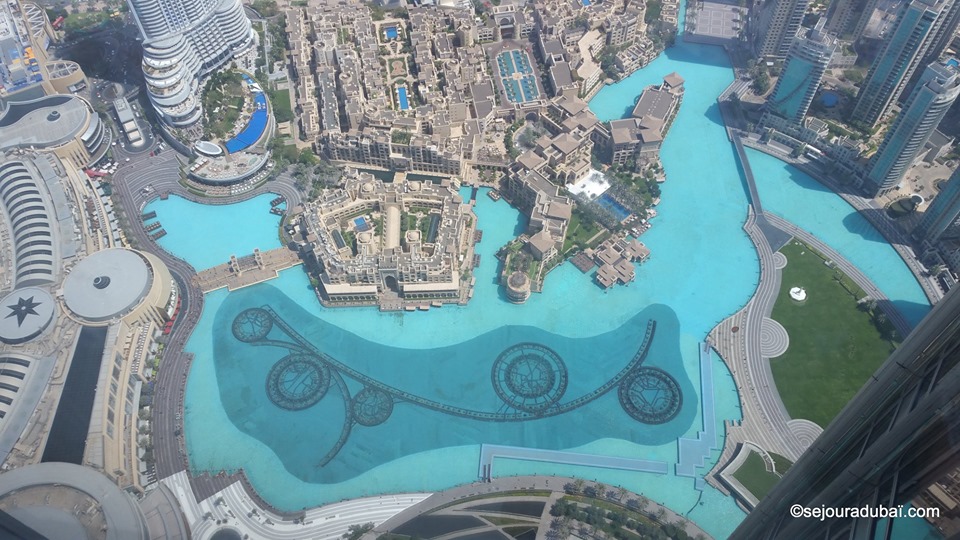 Dubaï Fountain vue du Burj khalifa